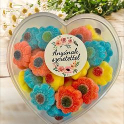 Cukrozott virágok  szívbe zárva  