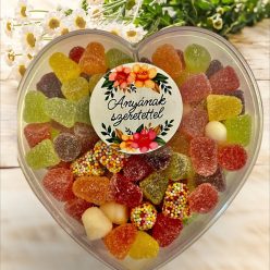  Lágy cukrozott gumicukor bonbon szívbe zárva 