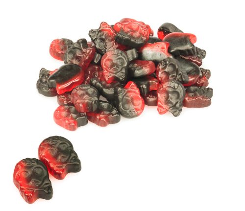 Bubs Raspberry / Licorice Micro Skulls 100 g